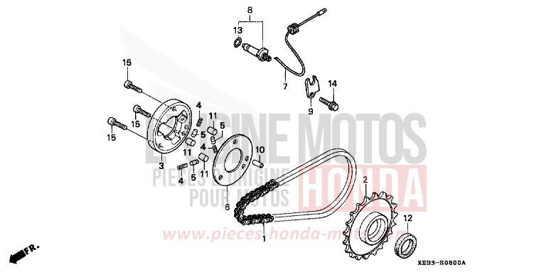 STARTING CLUTCH for CA125 REBEL VORTEX PURPLE METALLIC (RP140) from 1995